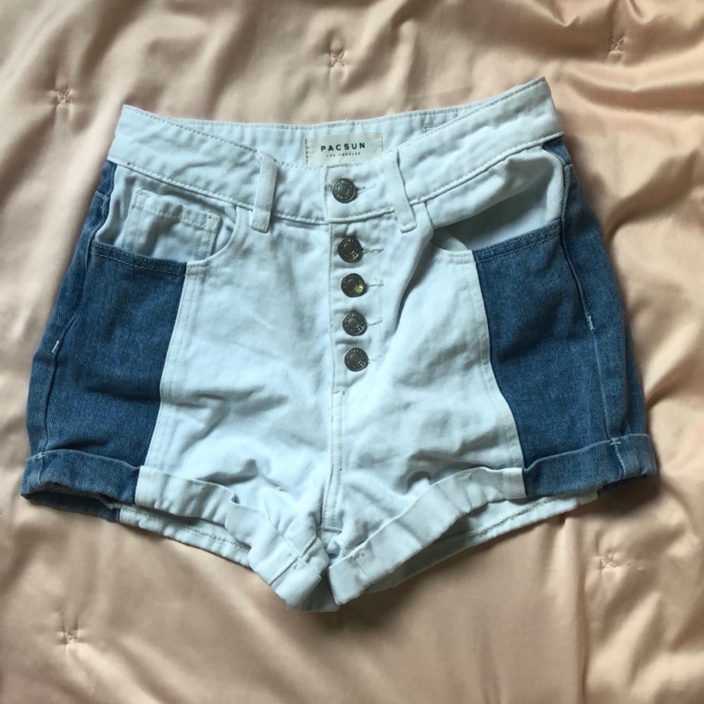 PACSUN Color-block Mom Shorts